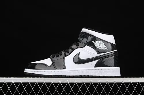 All Categories Air Jordan Jordan Series Basketball Shoes Air Jordan 1 Mid Air Jordan 1 Mid "All-Star" AJ1 Joe 1 China All-Star Black and White Patent Leather Mid-top Versatile Casual Sports Shoes DD1649-001
